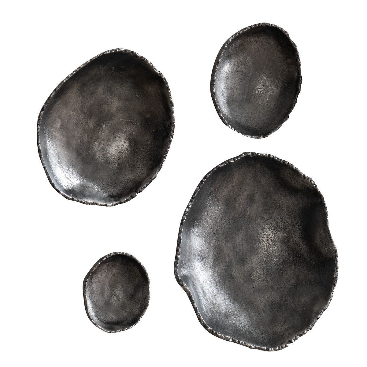 Lucky Coins Indoor-Outdoor Metal Wall Decor, Nickel, S/4 - from framed art to mirrors, create a focal point in any room | Image 3 | InSTYLE Home & Rugs