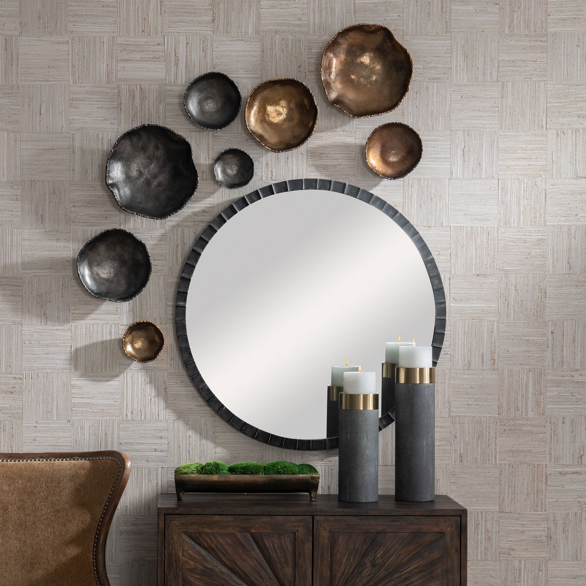 Lucky Coins Indoor-Outdoor Metal Wall Decor, Nickel, S/4 - from framed art to mirrors, create a focal point in any room | Image 1 | InSTYLE Home & Rugs