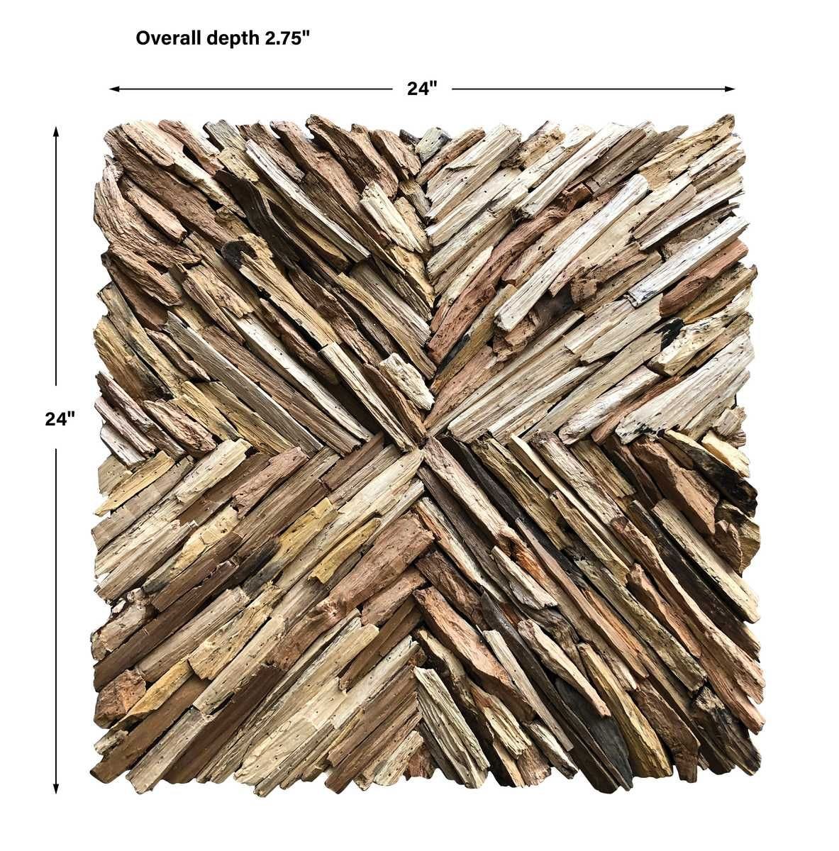 Outland Wood Wall Decor, Natural - transform your walls with stylish wall decor | Image 4 | InSTYLE Home & Rugs