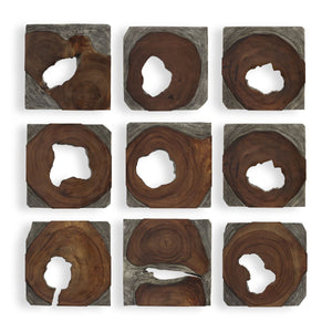 Jungle Wood Wall Decor, S/9 - find the perfect pieces to complement your interior design | Image 2 | InSTYLE Home & Rugs