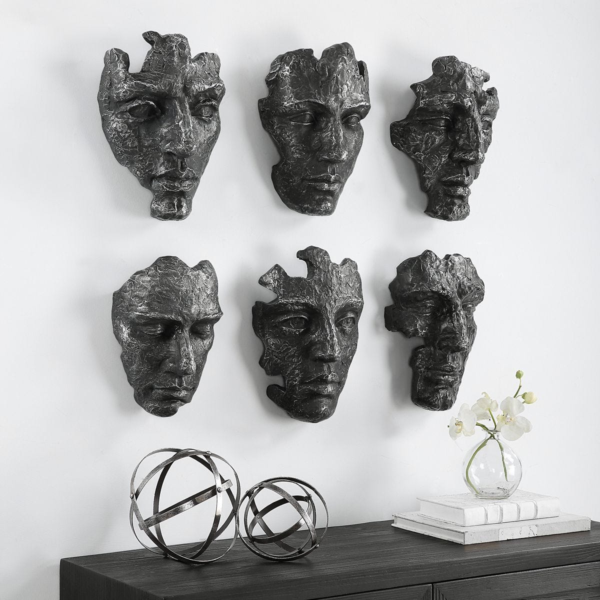 Self-Portrait Wall Decor, Gray, S/6 - transform your walls with stylish wall decor | Image 8 | InSTYLE Home & Rugs