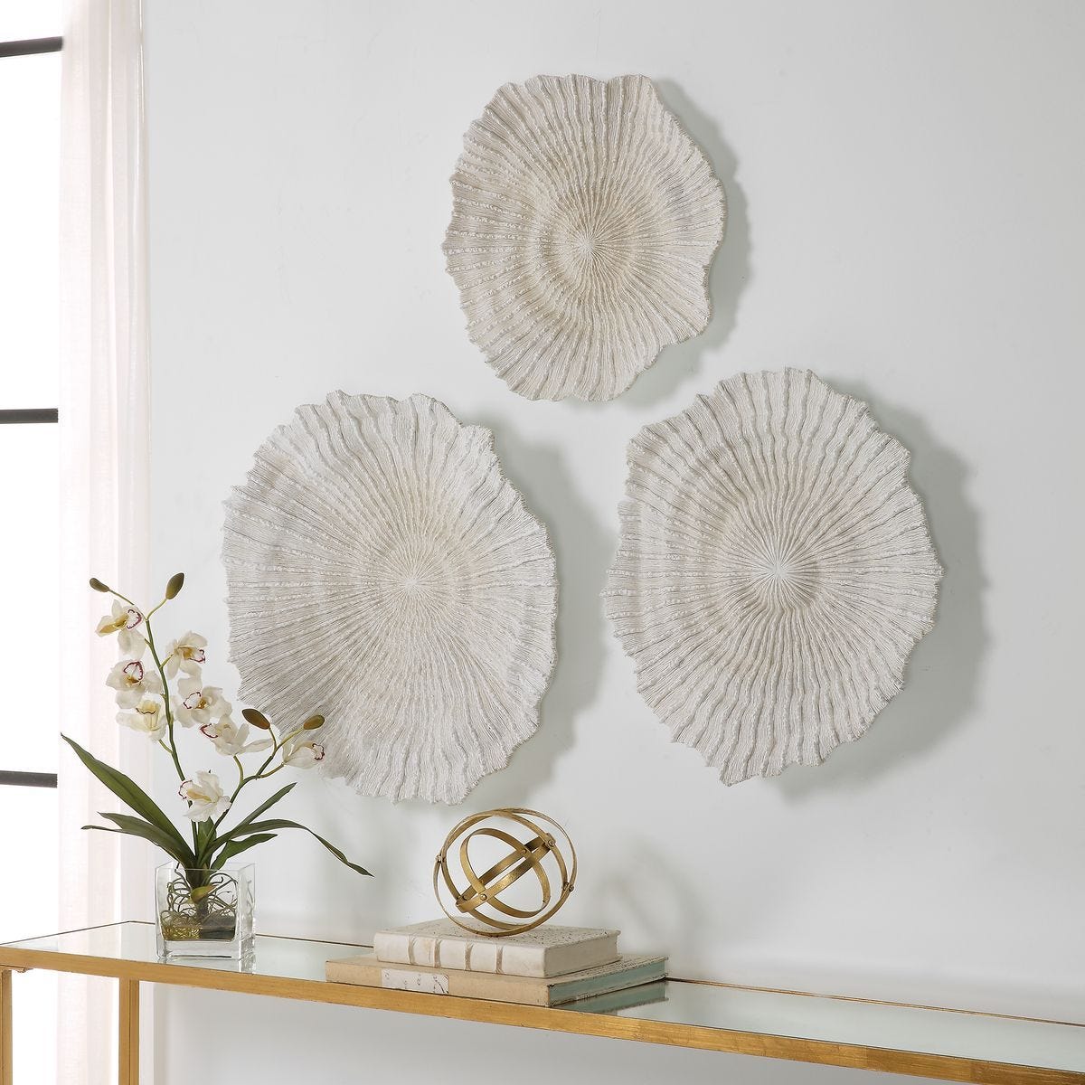 Ocean Gems Indoor-Outdoor Wall Decor, Natural, S/3 - from framed art to mirrors, create a focal point in any room | Image 6 | InSTYLE Home & Rugs