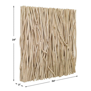 Gathered Teak Square Wood Wall Decor, Bleached - find the perfect pieces to complement your interior design | Image 6 | InSTYLE Home & Rugs