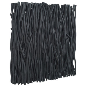 Gathered Teak Square Wood Wall Decor, Black - transform your walls with stylish wall decor | Image 4 | InSTYLE Home & Rugs