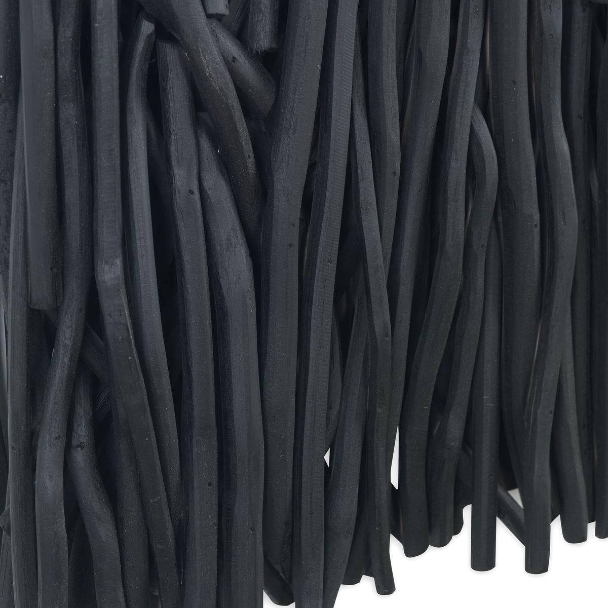 Gathered Teak Square Wood Wall Decor, Black - transform your walls with stylish wall decor | Image 6 | InSTYLE Home & Rugs