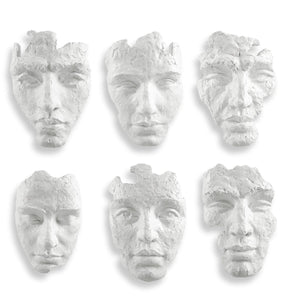 Self-Portrait Wall Decor, White, S/6 - transform your walls with stylish wall decor | Image 2 | InSTYLE Home & Rugs
