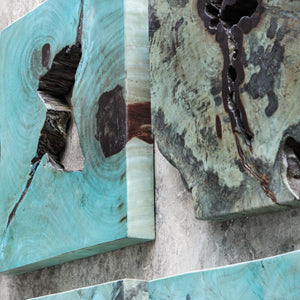 Bahati Wood Wall Decor, Blue, S/9 - find the perfect pieces to complement your interior design | Image 6 | InSTYLE Home & Rugs
