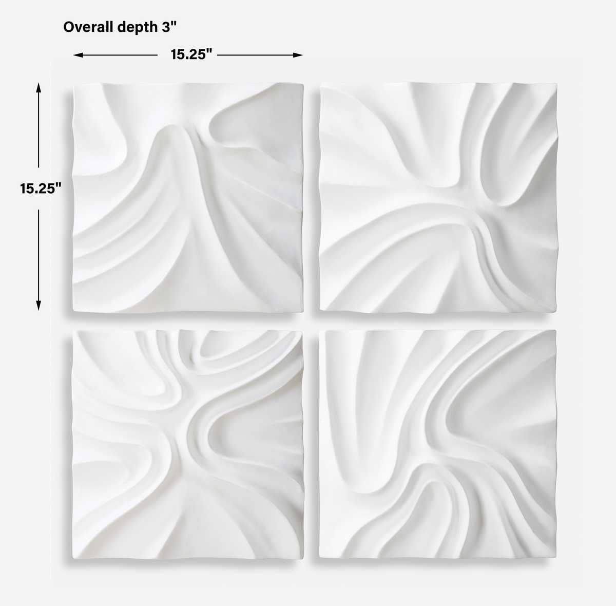 Snowdrift Wall Decor, S/4 - from framed art to mirrors, create a focal point in any room | Image 7 | InSTYLE Home & Rugs