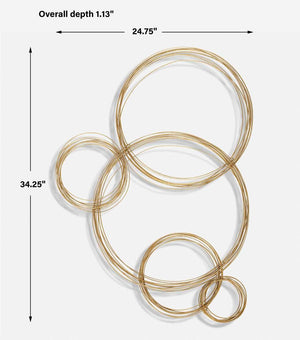Golden Bubbles Metal Wall Decor - from framed art to mirrors, create a focal point in any room | Image 6 | InSTYLE Home & Rugs