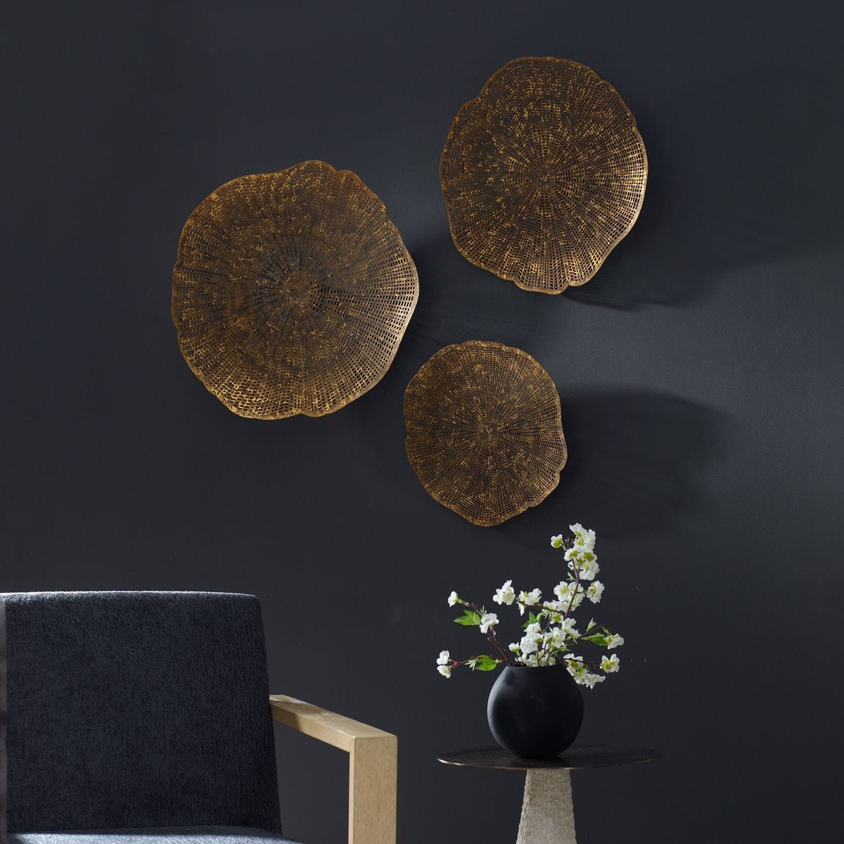 Radiance Metal Wall Decor, S/3 - from framed art to mirrors, create a focal point in any room | Image 3 | InSTYLE Home & Rugs