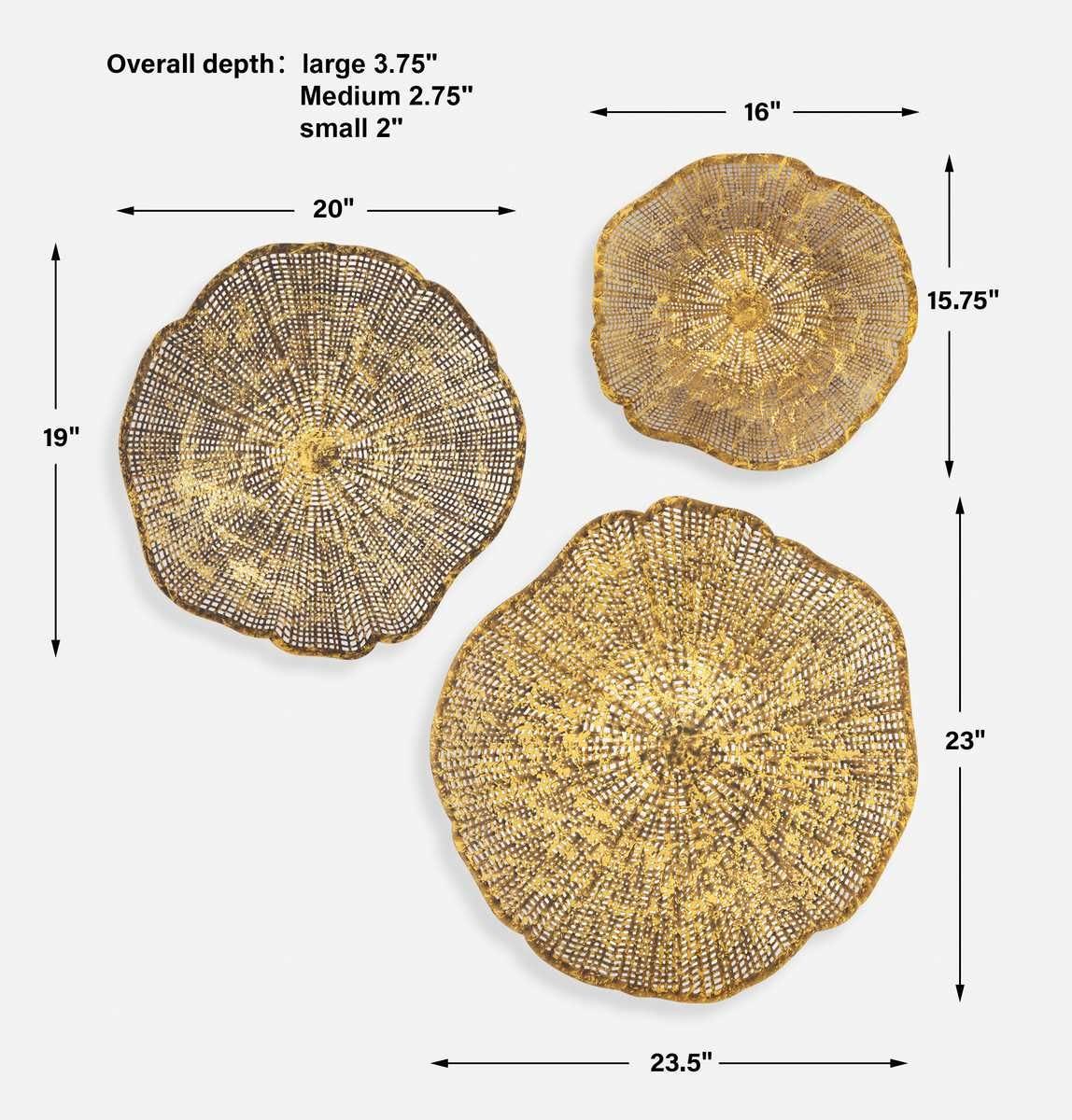 Radiance Metal Wall Decor, S/3 - from framed art to mirrors, create a focal point in any room | Image 5 | InSTYLE Home & Rugs