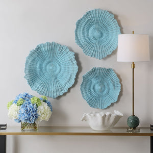 Ocean Gems Wall Decor, Blue, S/3 - from framed art to mirrors, create a focal point in any room | Image 3 | InSTYLE Home & Rugs