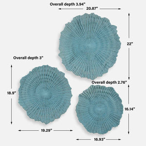Ocean Gems Wall Decor, Blue, S/3 - from framed art to mirrors, create a focal point in any room | Image 6 | InSTYLE Home & Rugs