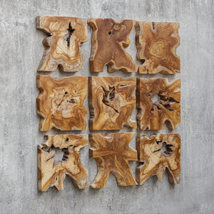 Talia Indoor-Outdoor Wood Wall Decor, S/9 - from framed art to mirrors, create a focal point in any room | Image 3 | InSTYLE Home & Rugs