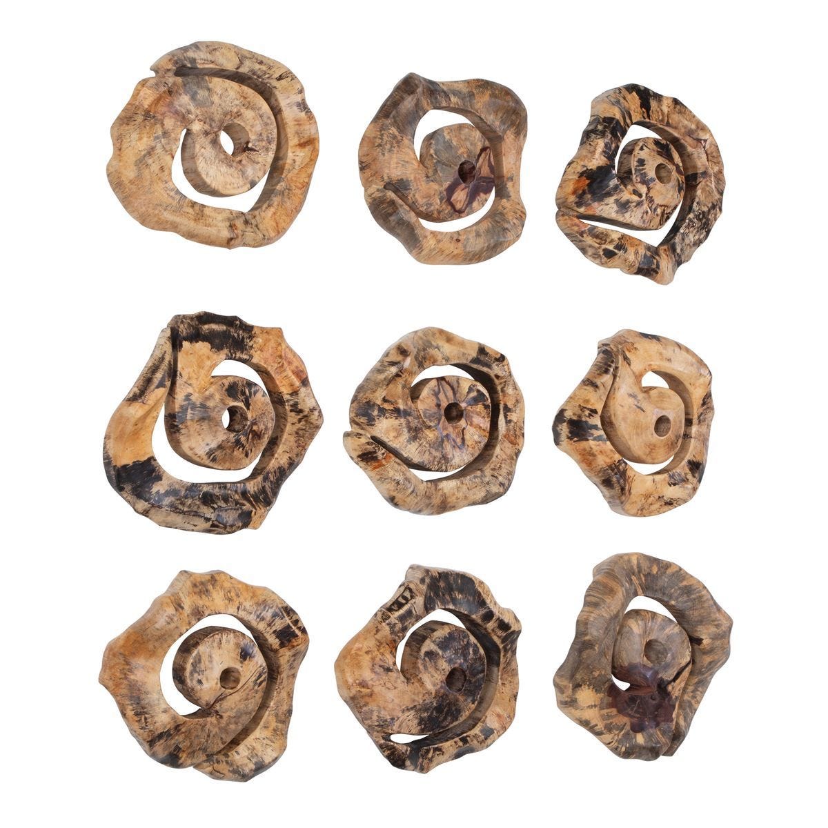 Corkscrew Wood Wall Decor, S/9 - from framed art to mirrors, create a focal point in any room | Image 4 | InSTYLE Home & Rugs