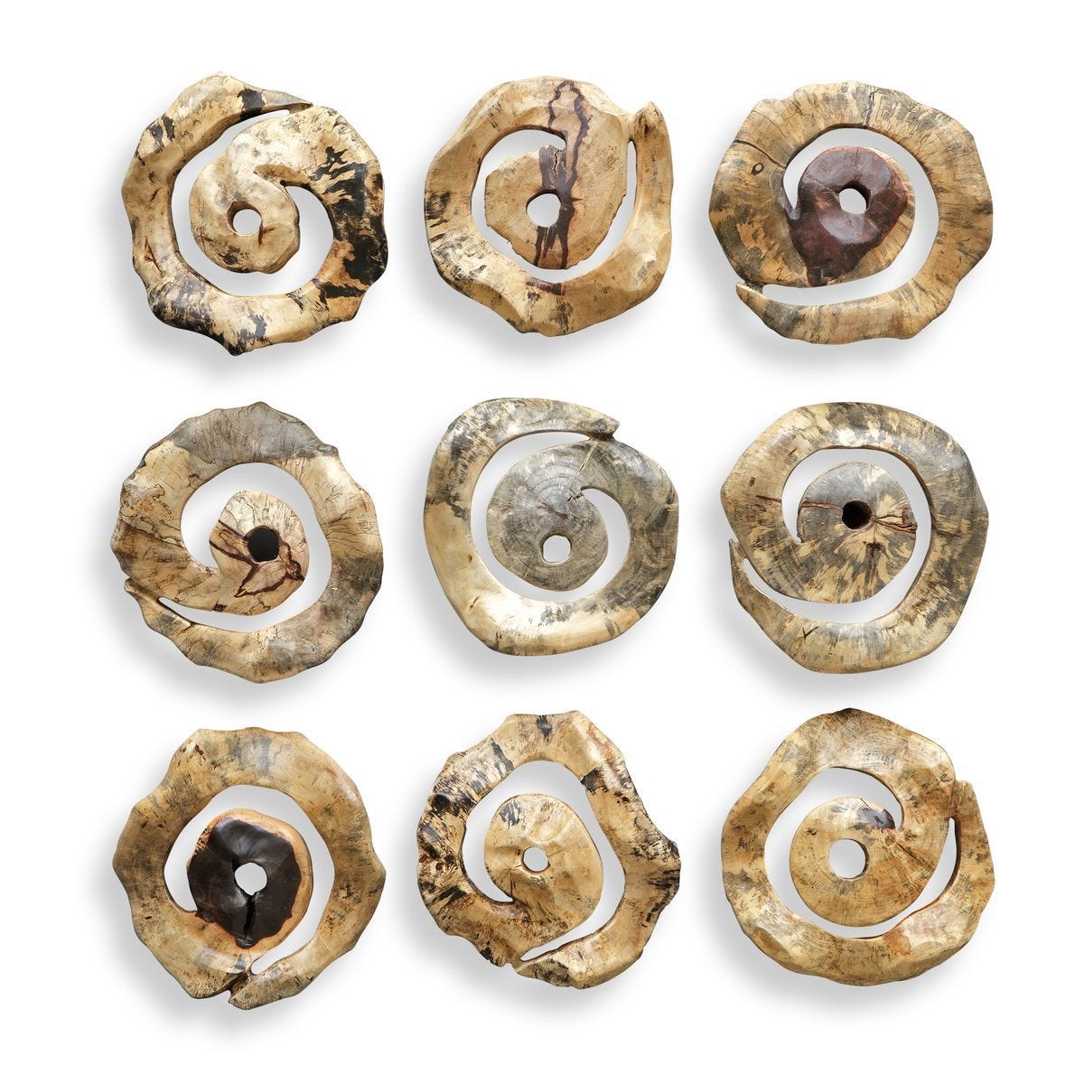 Corkscrew Wood Wall Decor, S/9 - from framed art to mirrors, create a focal point in any room | Image 5 | InSTYLE Home & Rugs