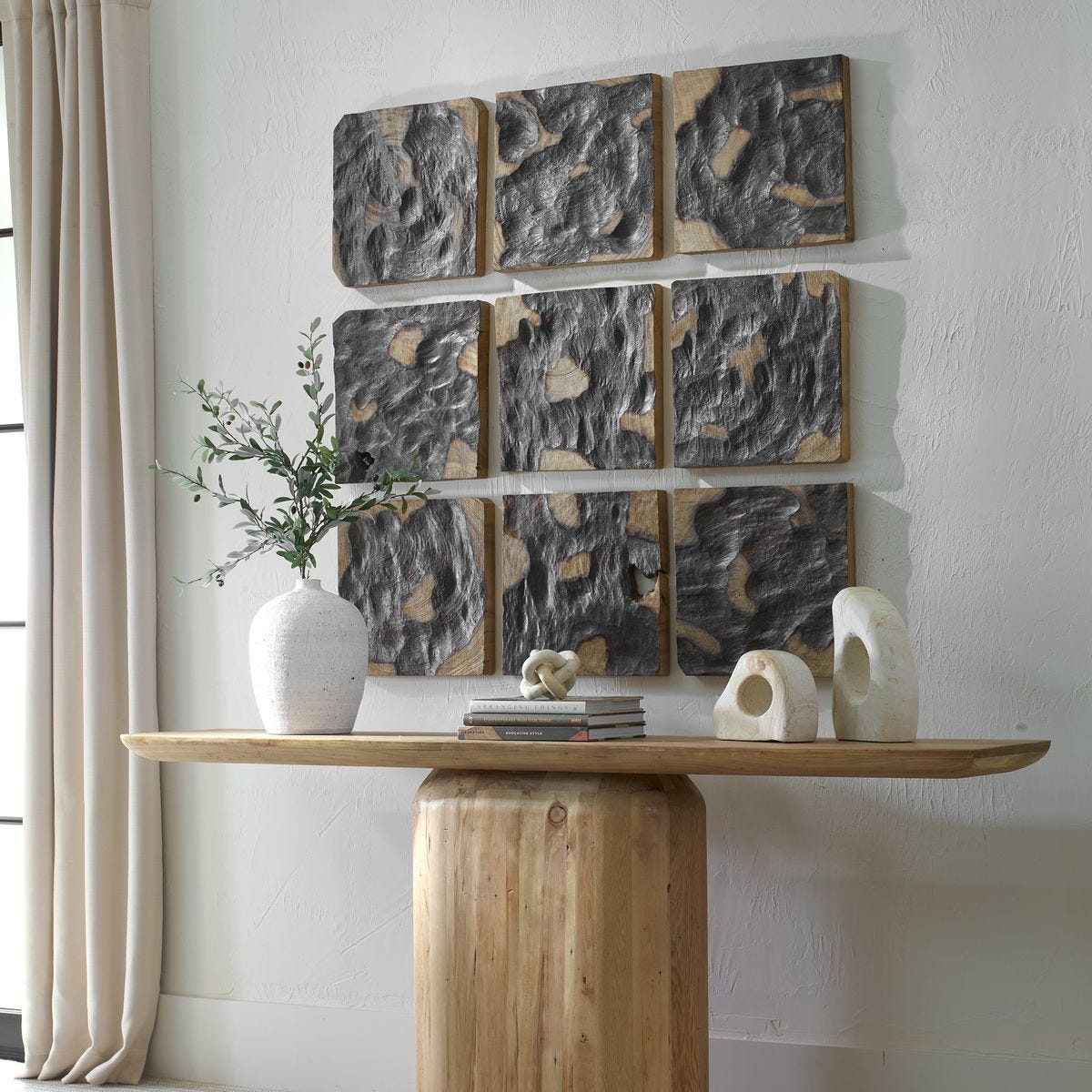 Ignite Wood Wall Decor, S/9 - transform your walls with stylish wall decor | Image 3 | InSTYLE Home & Rugs