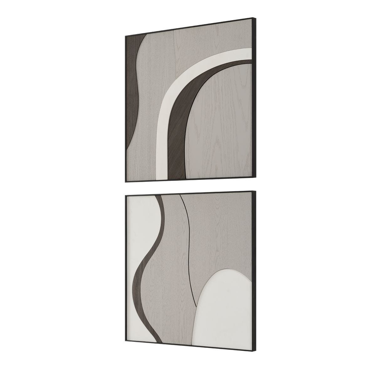 Joel Wood Wall Decor, S/2 - from framed art to mirrors, create a focal point in any room | Image 4 | InSTYLE Home & Rugs