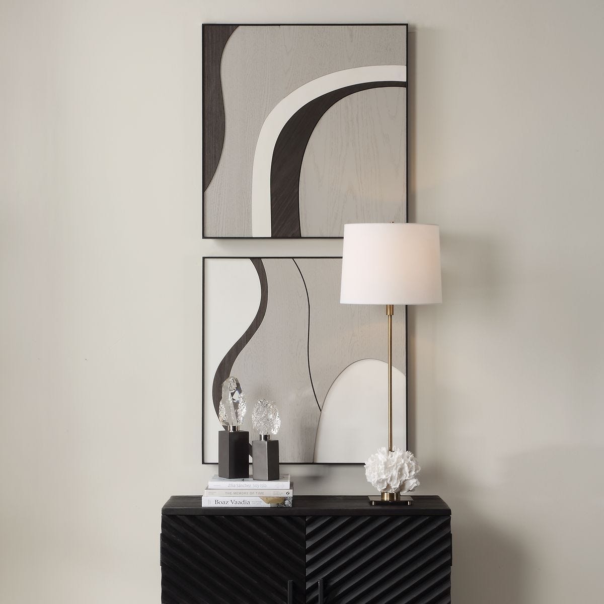 Joel Wood Wall Decor, S/2 - from framed art to mirrors, create a focal point in any room | Image 1 | InSTYLE Home & Rugs