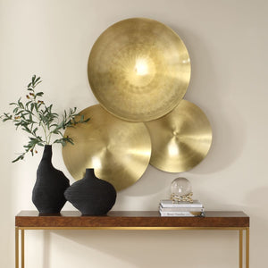 Cymbalic Metal Wall Decor, S/3 - find the perfect pieces to complement your interior design | Image 1 | InSTYLE Home & Rugs
