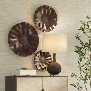 Peonia Indoor-Outdoor Wall Decor, Bronze, S/3 - from framed art to mirrors, create a focal point in any room | Image 3 | InSTYLE Home & Rugs
