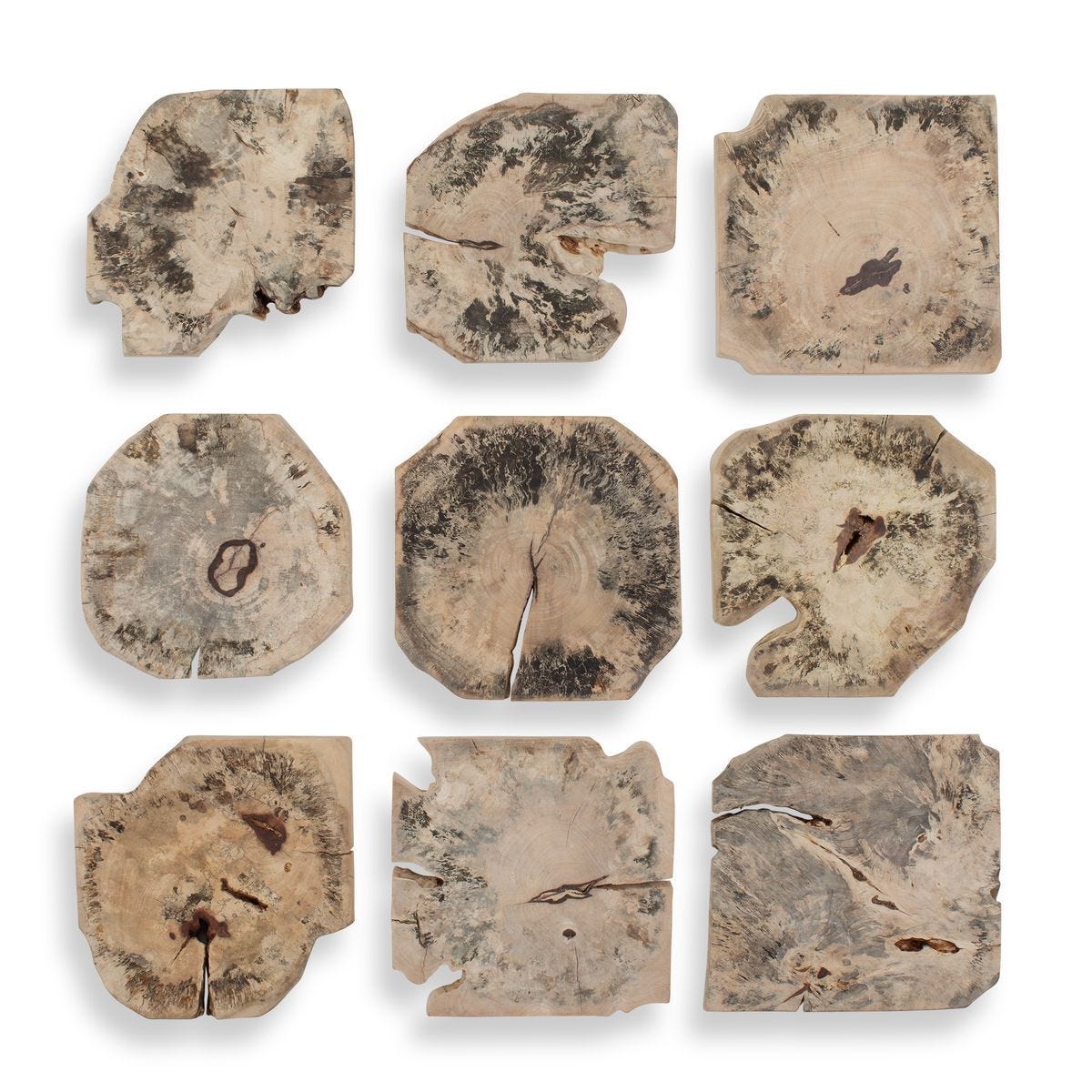 Bahati Wood Wall Decor, Bleached, S/9 - find the perfect pieces to complement your interior design | Image 2 | InSTYLE Home & Rugs