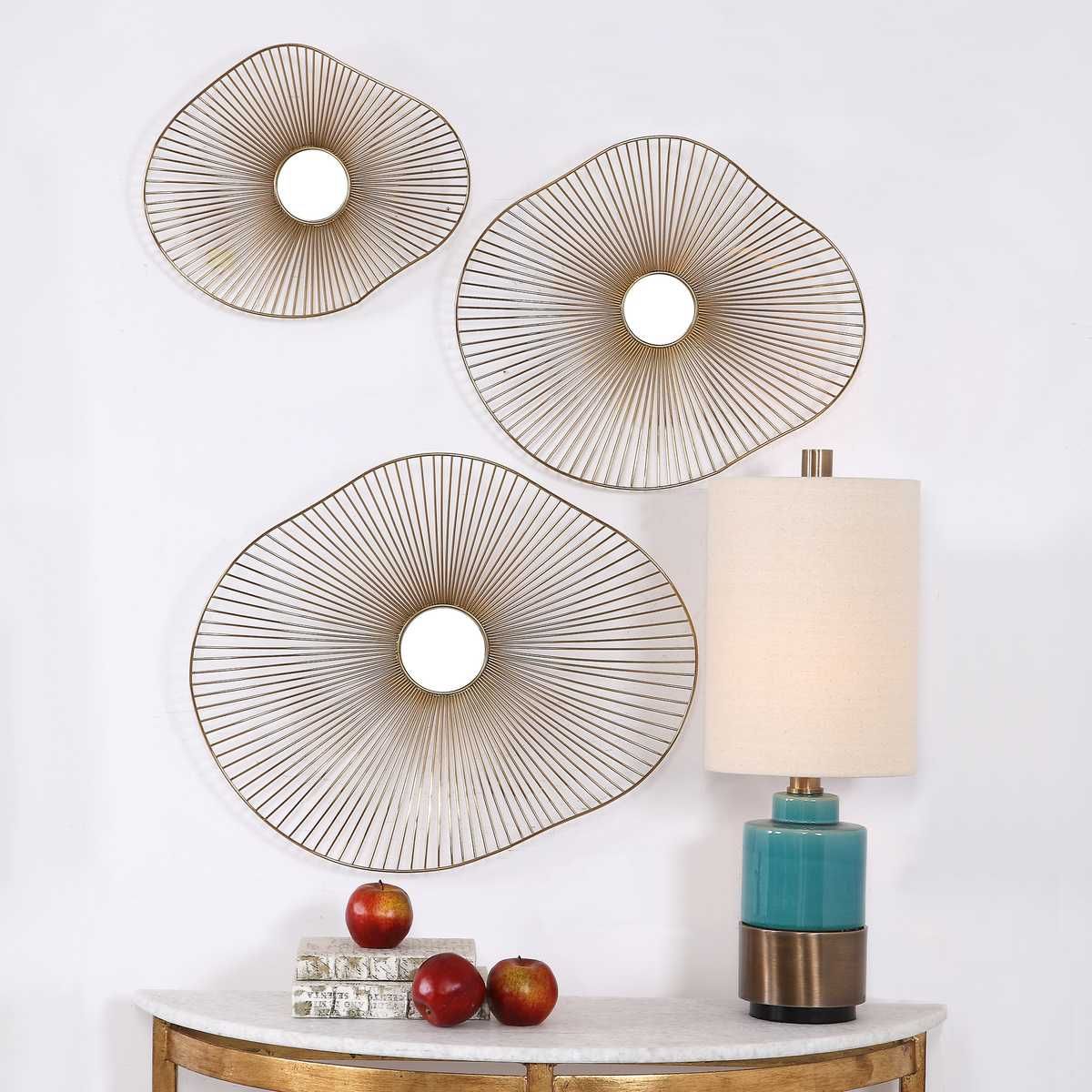 Avarie Metal Wall Decor, S/3 - from framed art to mirrors, create a focal point in any room | Image 1 | InSTYLE Home & Rugs