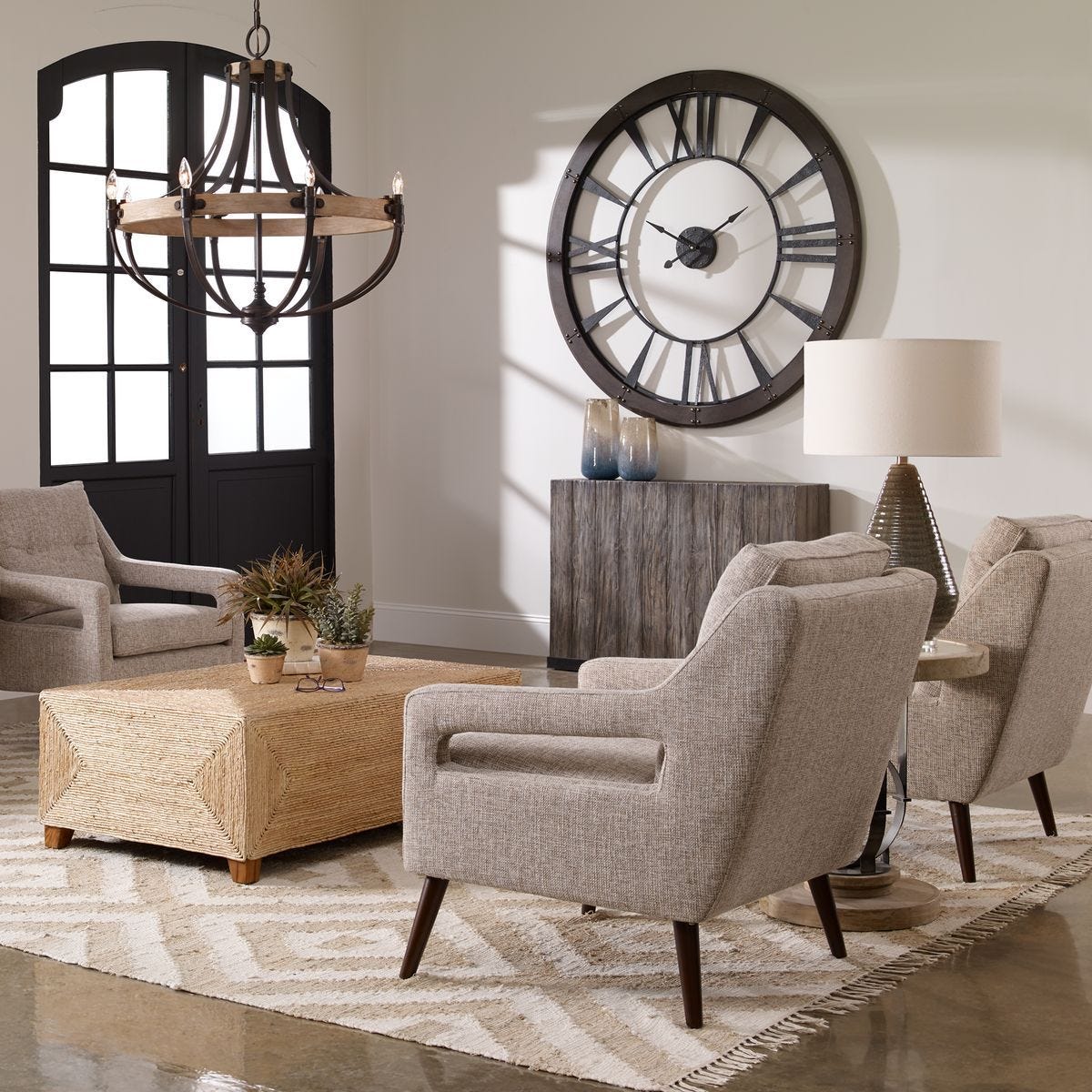 Ronan Large Wall Clock - find the perfect pieces to complement your interior design | Image 1 | InSTYLE Home & Rugs
