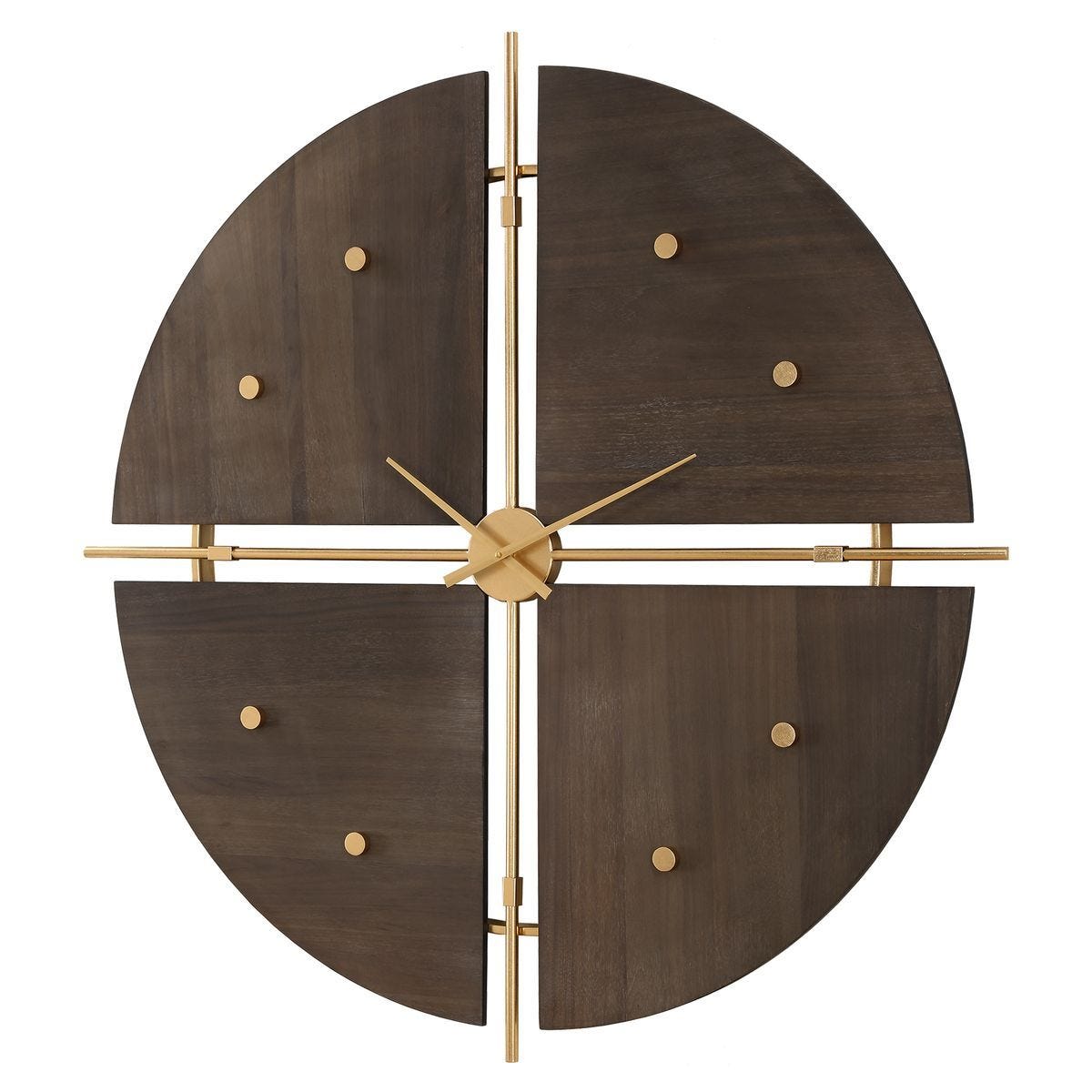 Walnut Elegance, Clock - transform your walls with stylish wall decor | Image 4 | InSTYLE Home & Rugs