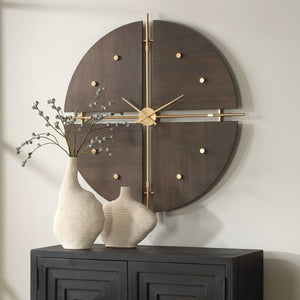 Walnut Elegance, Clock - transform your walls with stylish wall decor | Image 3 | InSTYLE Home & Rugs