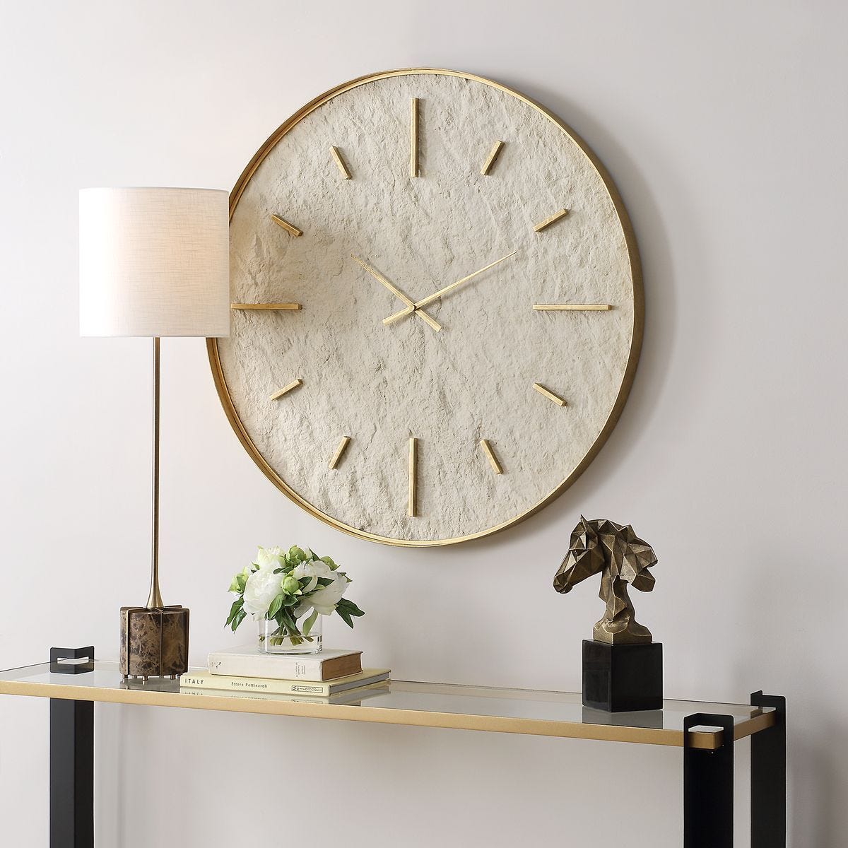 Stone Serenity, Clock - transform your walls with stylish wall decor | Image 3 | InSTYLE Home & Rugs