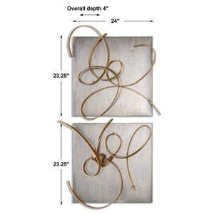 Harmony Metal Wall Decor, S/2 - transform your walls with stylish wall decor | Image 5 | InSTYLE Home & Rugs