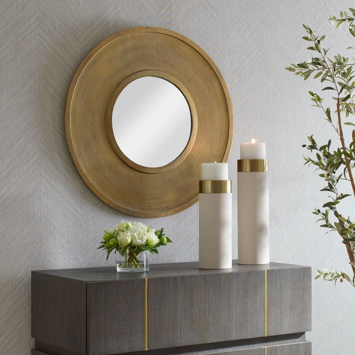 Axel Round Mirror - available in various shapes, sizes, and frame styles | Image 3 | InSTYLE Home & Rugs