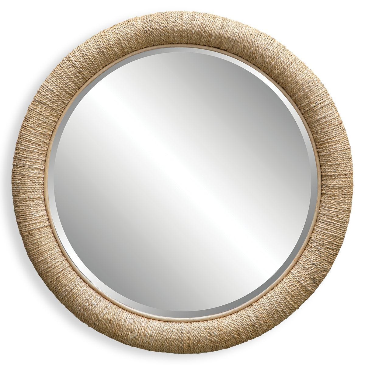 Mariner Round Mirror, Natural - perfect for enhancing light and creating a sense of space | Image 2 | InSTYLE Home & Rugs