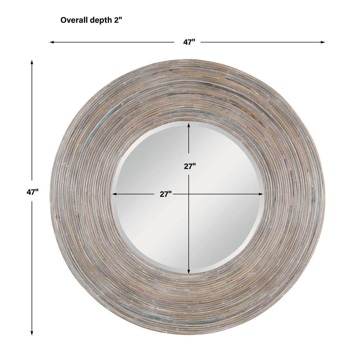 Vortex Round Mirror - perfect for enhancing light and creating a sense of space | Image 6 | InSTYLE Home & Rugs