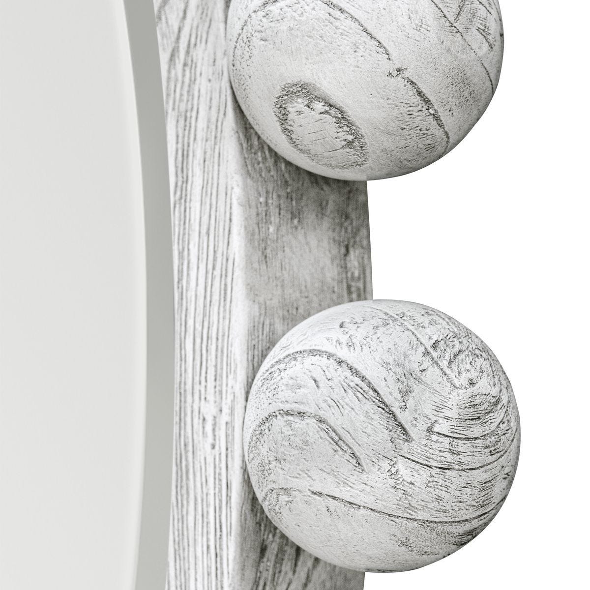 Cyra Wood Round Mirror, Aged Ivory - available in various shapes, sizes, and frame styles | Image 4 | InSTYLE Home & Rugs