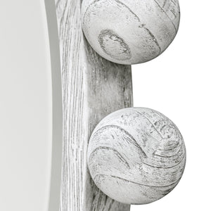Cyra Wood Round Mirror, Aged Ivory - available in various shapes, sizes, and frame styles | Image 4 | InSTYLE Home & Rugs