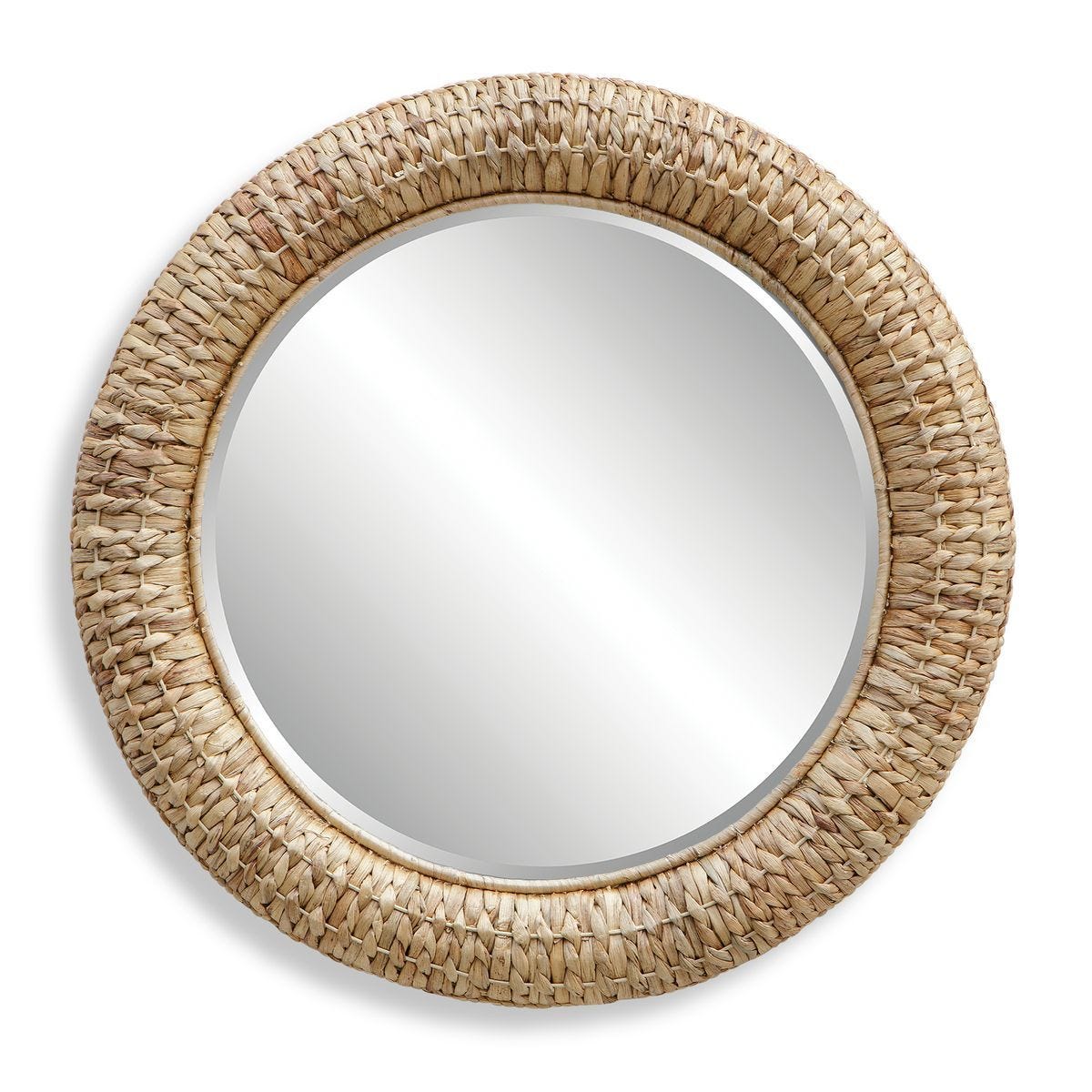 Twisted Seagrass Round Mirror - available in various shapes, sizes, and frame styles | Image 2 | InSTYLE Home & Rugs