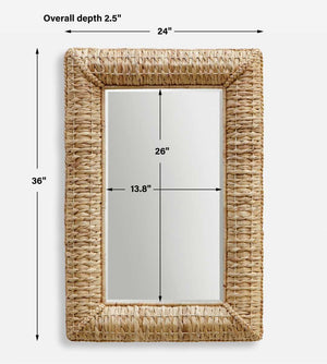 Twisted Seagrass Rectangle Mirror - elegant and functional accent pieces for any room | Image 5 | InSTYLE Home & Rugs