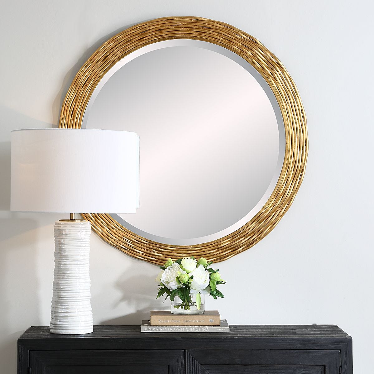 Celeste Round Mirror - perfect for enhancing light and creating a sense of space | Image 1 | InSTYLE Home & Rugs