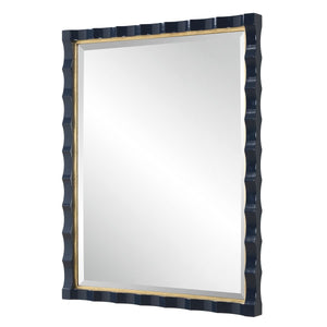 Gulf Mirror, Navy - perfect for enhancing light and creating a sense of space | Image 4 | InSTYLE Home & Rugs