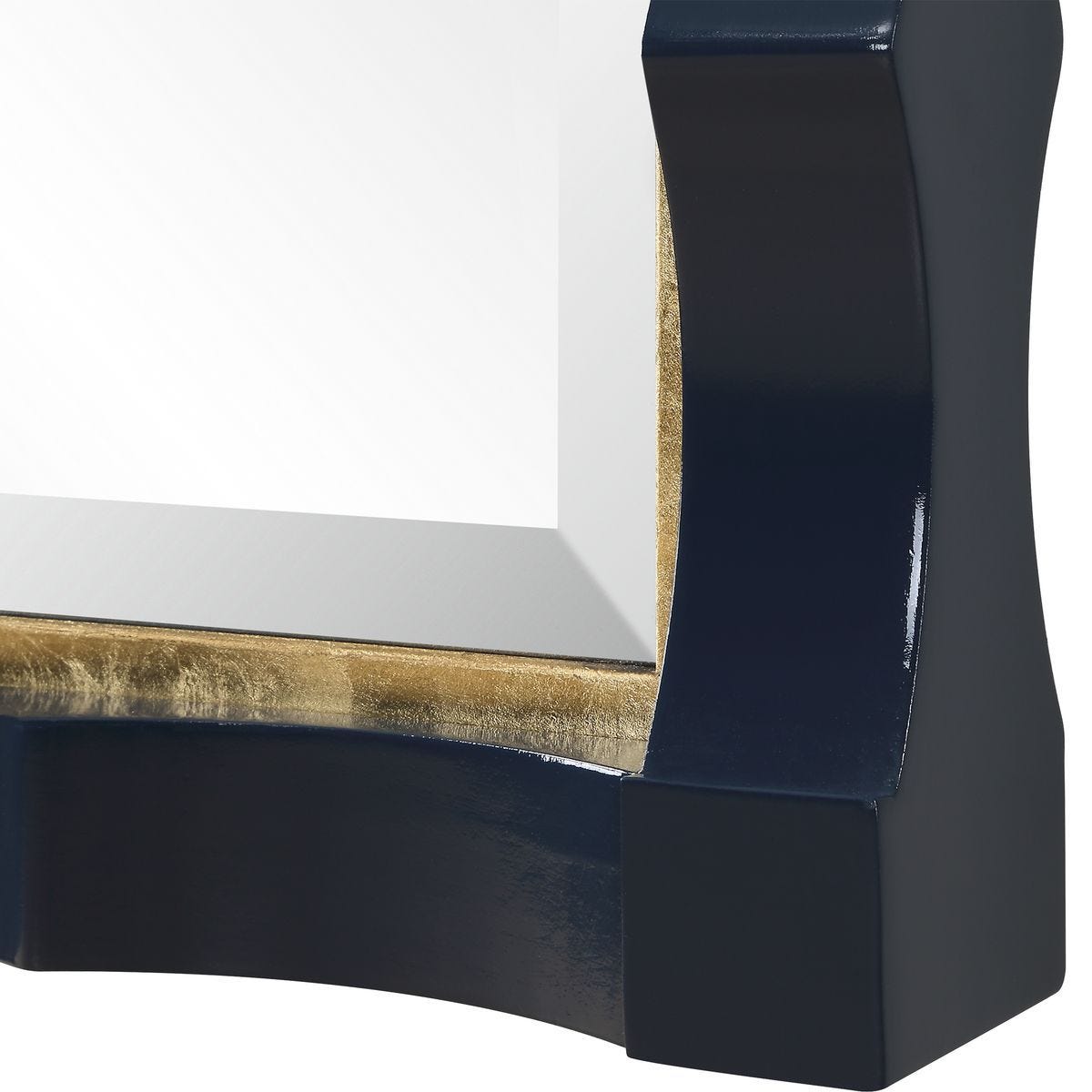 Gulf Mirror, Navy - perfect for enhancing light and creating a sense of space | Image 5 | InSTYLE Home & Rugs