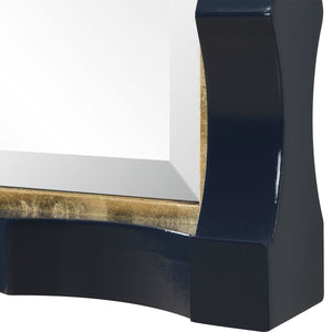 Gulf Mirror, Navy - perfect for enhancing light and creating a sense of space | Image 5 | InSTYLE Home & Rugs