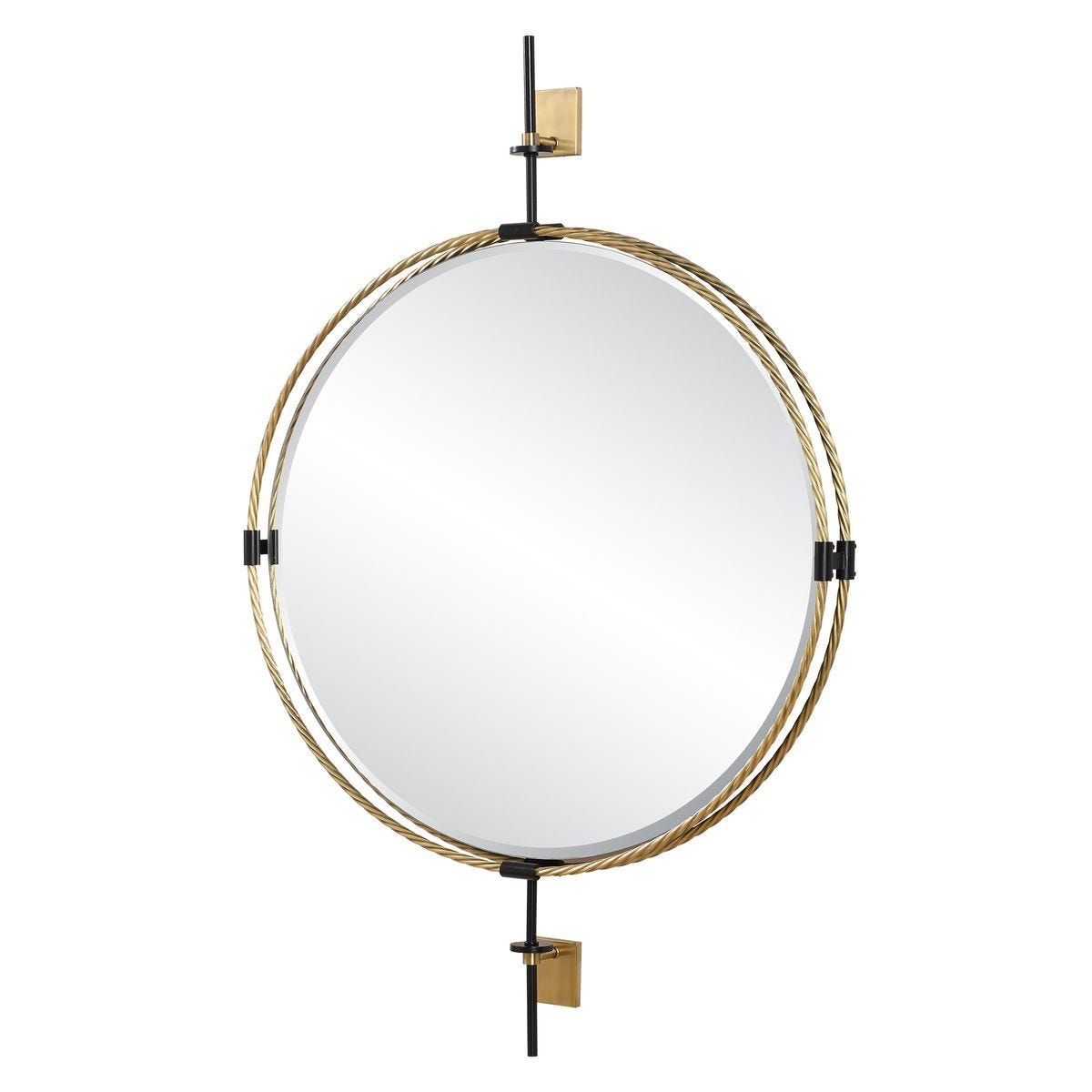 Guardrail Round Mirror - perfect for enhancing light and creating a sense of space | Image 4 | InSTYLE Home & Rugs