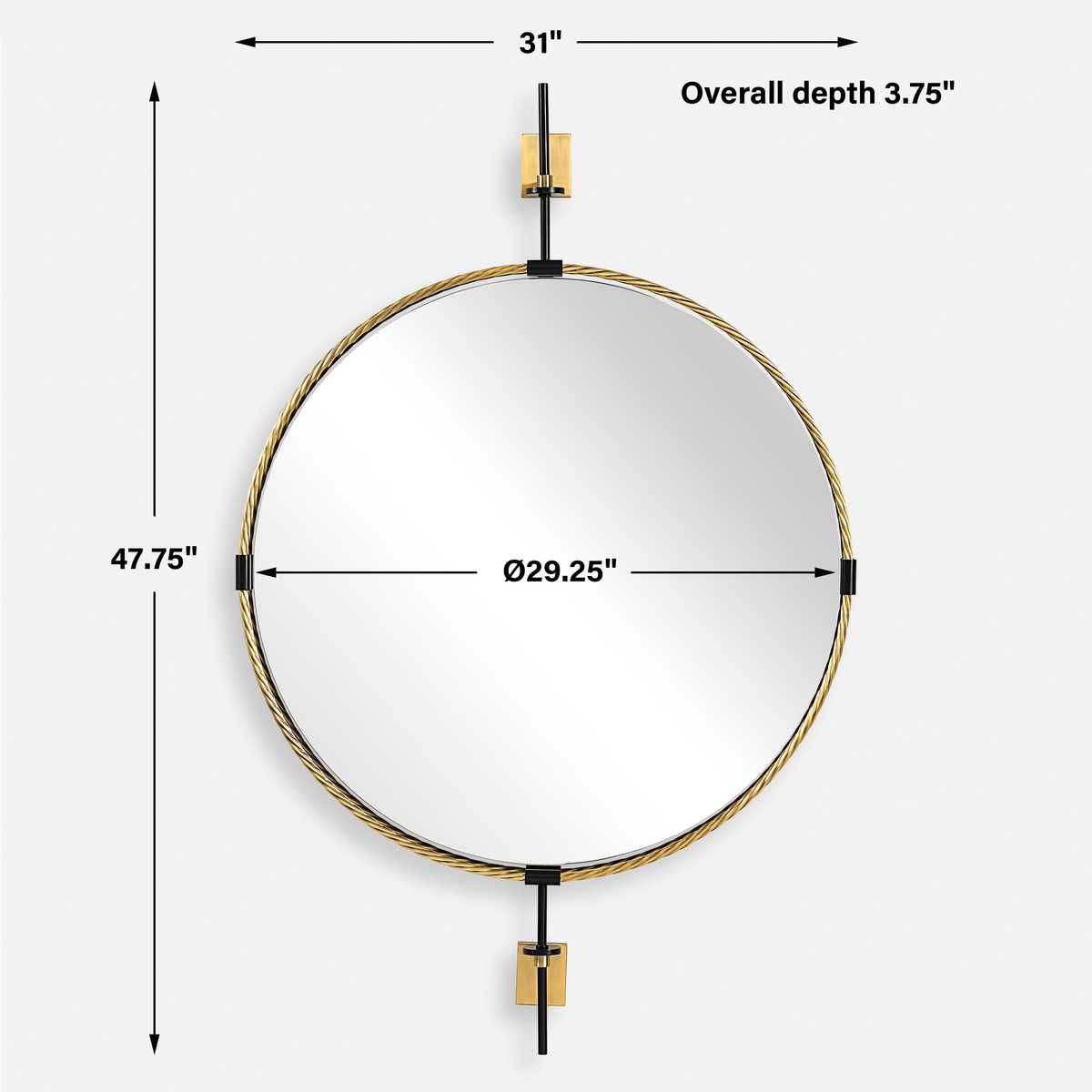 Guardrail Round Mirror - perfect for enhancing light and creating a sense of space | Image 7 | InSTYLE Home & Rugs