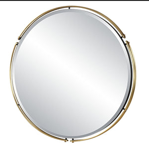 Wesley Round Mirror - perfect for enhancing light and creating a sense of space | Image 4 | InSTYLE Home & Rugs