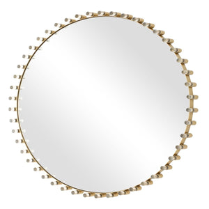 Avelyne Round Mirror - perfect for enhancing light and creating a sense of space | Image 4 | InSTYLE Home & Rugs