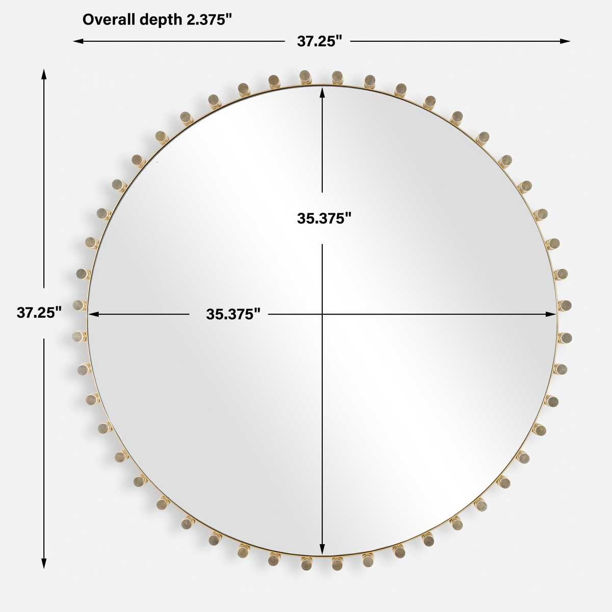 Avelyne Round Mirror - perfect for enhancing light and creating a sense of space | Image 6 | InSTYLE Home & Rugs