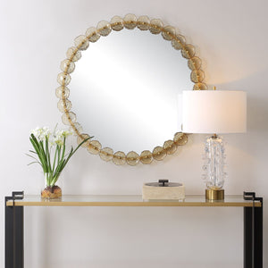 Nolina Round Mirror, 2 CARTONS - perfect for enhancing light and creating a sense of space | Image 1 | InSTYLE Home & Rugs
