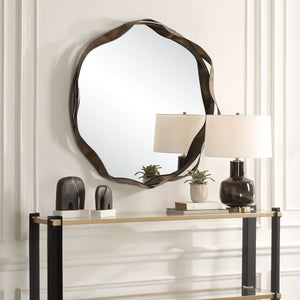 Catch The Wave Round Mirror - elegant and functional accent pieces for any room | Image 3 | InSTYLE Home & Rugs